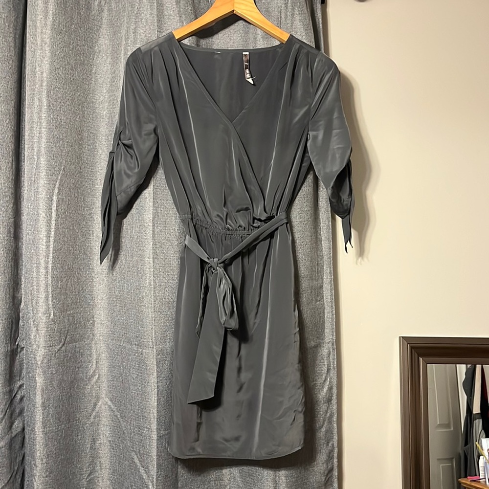 Gray XS silky dress